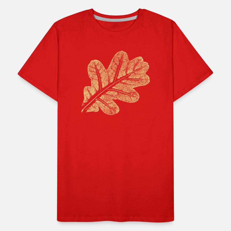Blatt Eiche / Eichenblatt - Natur Design Männer Premium Bio T-Shirt