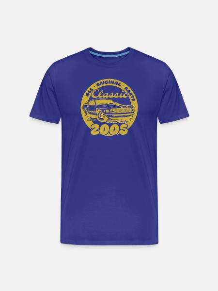 20e anniversaire - Classic Musclecar 12/2005 - T-shirt bio Premium Homme - bleu roi