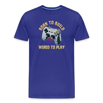Building Blocks Gamer Gaming Brick Builder - Männer Premium Bio T-Shirt - Königsblau - Vorne - Damien (186cm)
