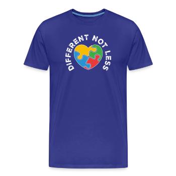 PuzzleHeart Diversity combine les couleurs - T-shirt bio Premium Homme - bleu roi - Devant - Damien (186cm)