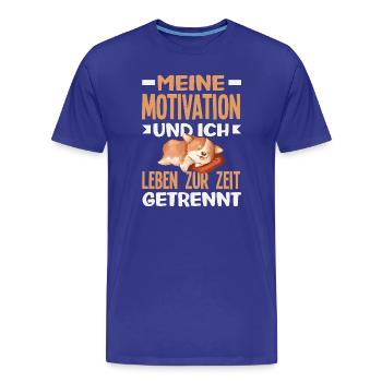 Ma motivation et moi - actuellement séparés - T-shirt bio Premium Homme - bleu roi - Devant - Damien (186cm)