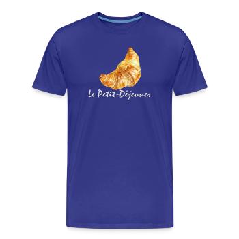 Croissant Petit-déjeuner Français Design - T-shirt bio Premium Homme - bleu roi - Devant - Damien (186cm)