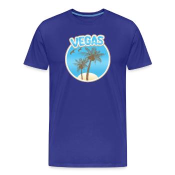 Vacances à Vegas - T-shirt bio Premium Homme - bleu roi - Devant - Damien (186cm)