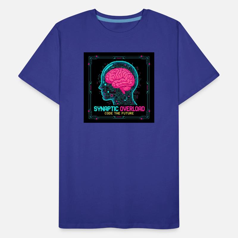 Synaptic Overload Neon Brain Men's Premium Organic T-Shirt