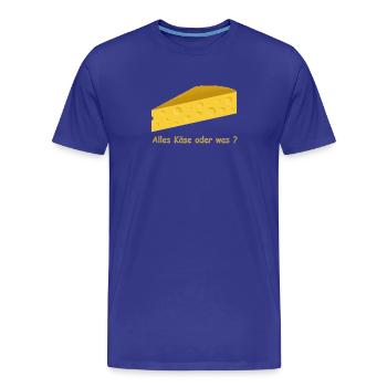 Cheese - Men's Premium Organic T-Shirt - royal blue - Front - Damien (186cm)