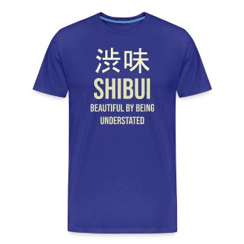 Shibui Minimalisme Épuré - T-shirt bio Premium Homme - bleu roi - Devant - Damien (186cm)