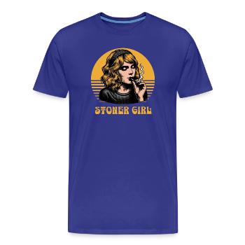Fille stoner - T-shirt bio Premium Homme - bleu roi - Devant - Damien (186cm)