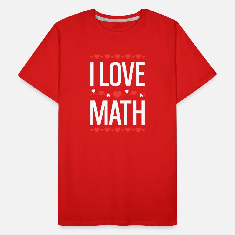 I Love Math Design Männer Premium Bio T-Shirt