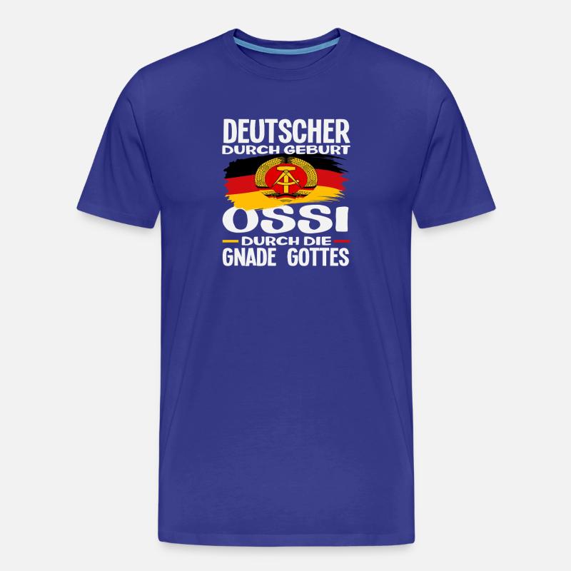 Gnade Gottes Ossi Spruch DDR Stolz - Männer Premium Bio T-Shirt - Königsblau