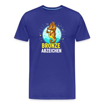 Bronze Badge Swimming Course Passed - Men's Premium Organic T-Shirt - royal blue - Front - Damien (186cm)