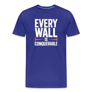 Escalade Escalade en montagne Mousqueton Bloc - T-shirt bio Premium Homme - bleu roi - Devant - Damien (186cm)
