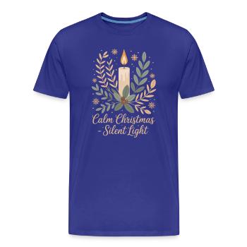 Botanisches Weihnachtsdesign - Männer Premium Bio T-Shirt - Königsblau - Vorne - Damien (186cm)
