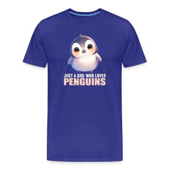 Pingouins Pingouin - T-shirt bio Premium Homme - bleu roi - Devant - Damien (186cm)
