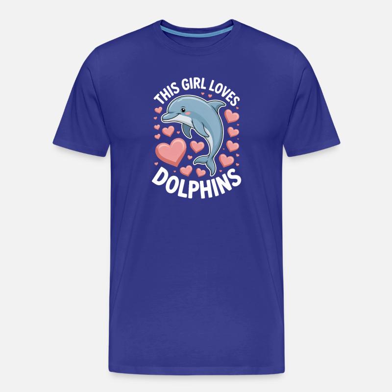 Delfin Spruch Mädchen Lustiges Delfin Geschenk - Männer Premium Bio T-Shirt - Königsblau