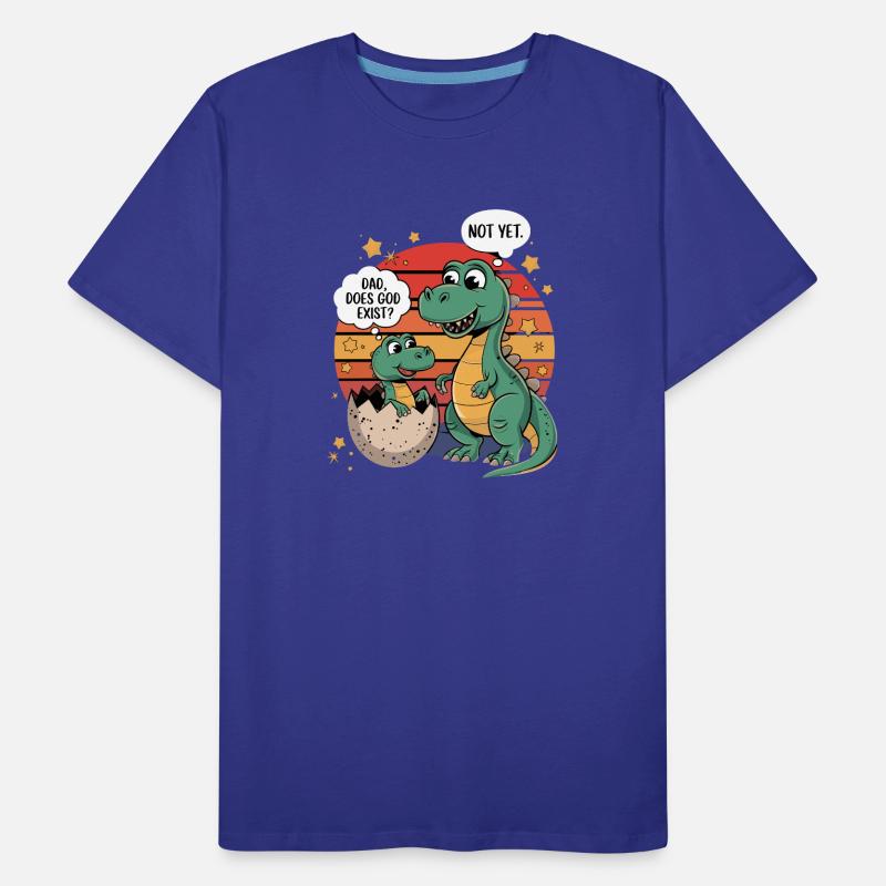 Dino Existenz Frage Männer Premium Bio T-Shirt