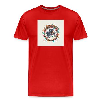The Mad Cameraman Laughing Camera - Men's Premium Organic T-Shirt - red - Front - Damien (186cm)