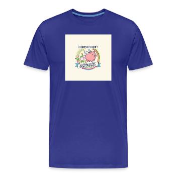 Der Graf ist ein gutes geflügeltes Schwein - Männer Premium Bio T-Shirt - Königsblau - Vorne - Damien (186cm)