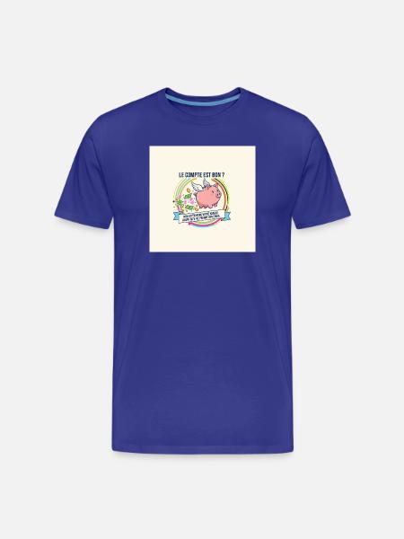 The count is good winged pig - Men's Premium Organic T-Shirt - royal blue