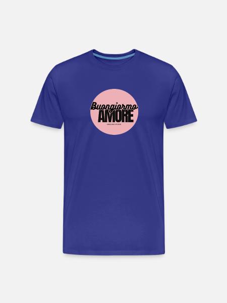 Buongiorno Amore Pink Circle - Men's Premium Organic T-Shirt - royal blue