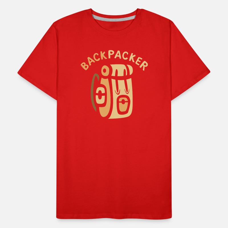 Backpacker Comic Sac à dos Design T-shirt bio Premium Homme