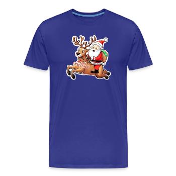 Babbo Natale - Weihnachtsmann Frohe Weihnachten - Männer Premium Bio T-Shirt - Königsblau - Vorne - Damien (186cm)