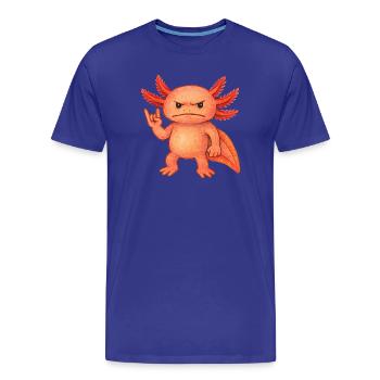 Braise pourpre axolotl - T-shirt bio Premium Homme - bleu roi - Devant - Damien (186cm)