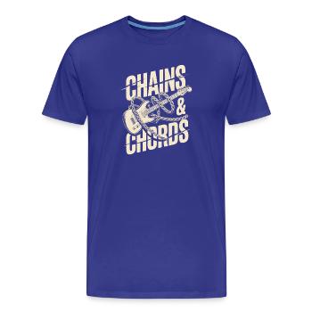 Chains & Chords Punk Rock Music - Männer Premium Bio T-Shirt - Königsblau - Vorne - Damien (186cm)