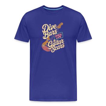 Bars de plongée et cicatrices de guitare Musique punk rock - T-shirt bio Premium Homme - bleu roi - Devant - Damien (186cm)