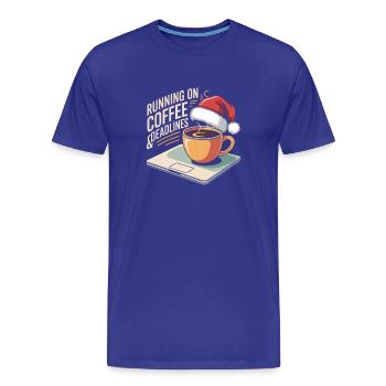 Humour de bureau de Noël - T-shirt bio Premium Homme - bleu roi - Devant - Damien (186cm)
