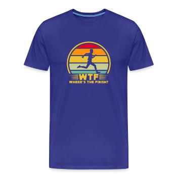 Running Run Where´s The Finish Marathon Runner - Männer Premium Bio T-Shirt - Königsblau - Vorne - Damien (186cm)