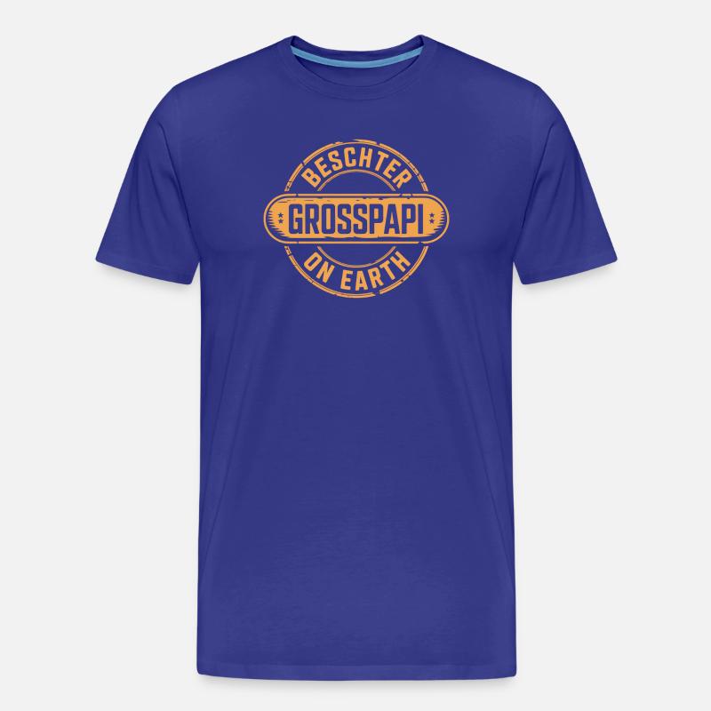 Beschter Grosspapi Schweizer Mundart - Männer Premium Bio T-Shirt - Königsblau