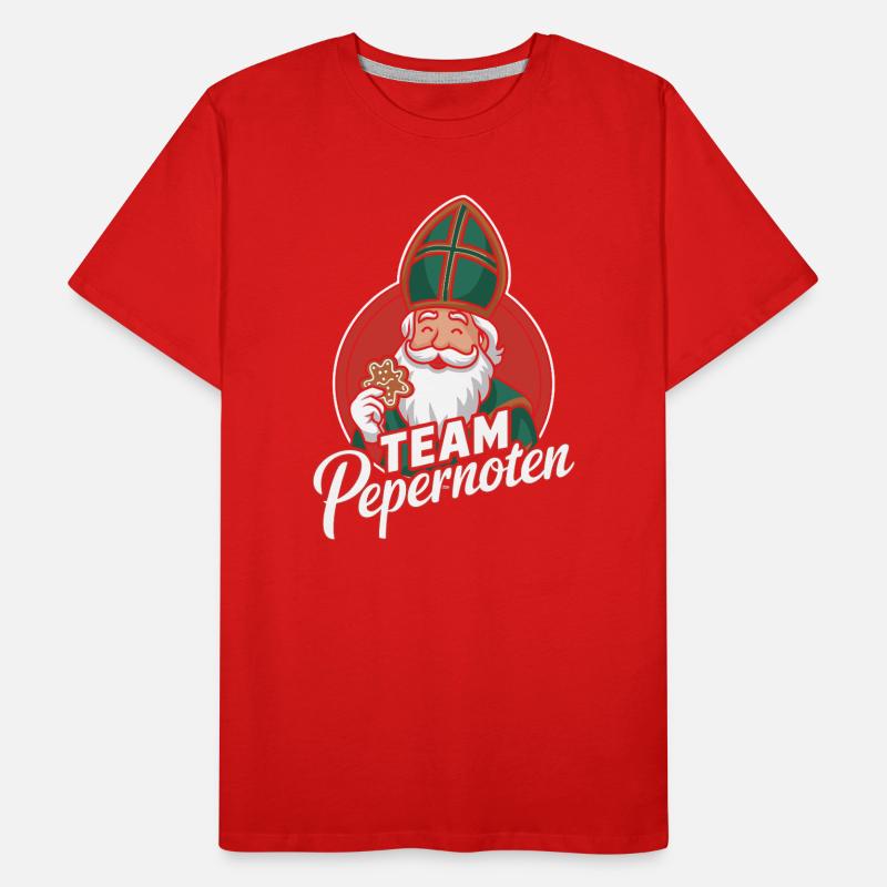 Sinterklaas Team Pepernoten Gingerbread Fan Design Men's Premium Organic T-Shirt