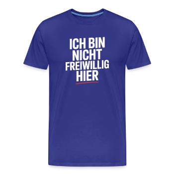 Je ne suis pas là volontairement anti Smalltalk Office - T-shirt bio Premium Homme - bleu roi - Devant - Damien (186cm)