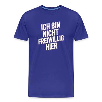 Je ne suis pas là volontairement anti Smalltalk Office - T-shirt bio Premium Homme - bleu roi - Devant - Damien (186cm)