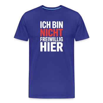 Je ne suis pas là volontairement anti Smalltalk Office - T-shirt bio Premium Homme - bleu roi - Devant - Damien (186cm)