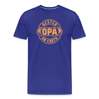 Bester Opa - Männer Premium Bio T-Shirt - Königsblau - Vorne - Damien (186cm)