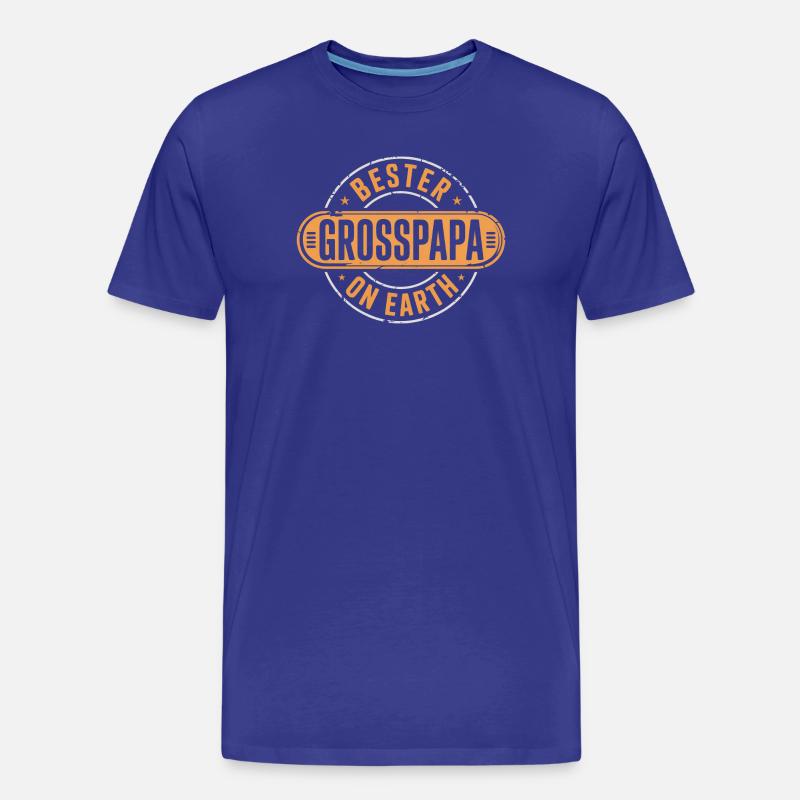 Bester Grosspapa Opa - Männer Premium Bio T-Shirt - Königsblau