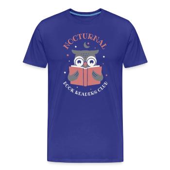 Nocturnal Book Readers Club - Men's Premium Organic T-Shirt - royal blue - Front - Damien (186cm)