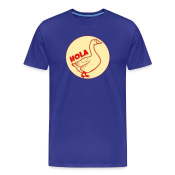 Hallo Gans - Männer Premium Bio T-Shirt - Königsblau - Vorne - Damien (186cm)