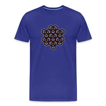 Festival Party Feiern Geometrische Würfel Muster - Männer Premium Bio T-Shirt - Königsblau - Vorne - Damien (186cm)