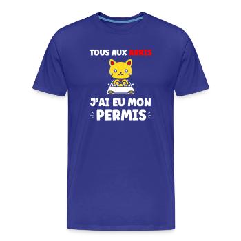 Young Driver, Young Driver, Driver's License - Men's Premium Organic T-Shirt - royal blue - Front - Damien (186cm)
