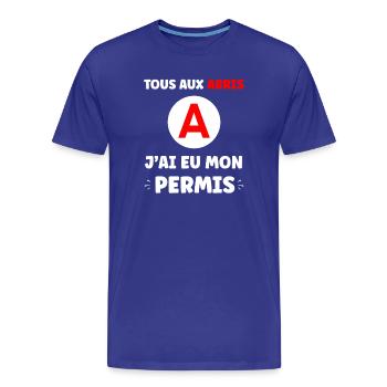 Humor Ich habe meinen Führerschein - Männer Premium Bio T-Shirt - Königsblau - Vorne - Damien (186cm)