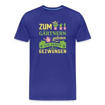 Jardinier Jardinage Jardinage Jardinage Jardinage - T-shirt bio Premium Homme - bleu roi - Devant - Damien (186cm)