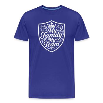 Famille Mon équipe Armoiries - T-shirt bio Premium Homme - bleu roi - Devant - Damien (186cm)