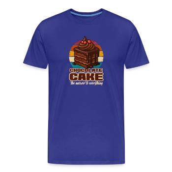 Kuchen Schoko kuchen Geschenk - Männer Premium Bio T-Shirt - Königsblau - Vorne - Damien (186cm)
