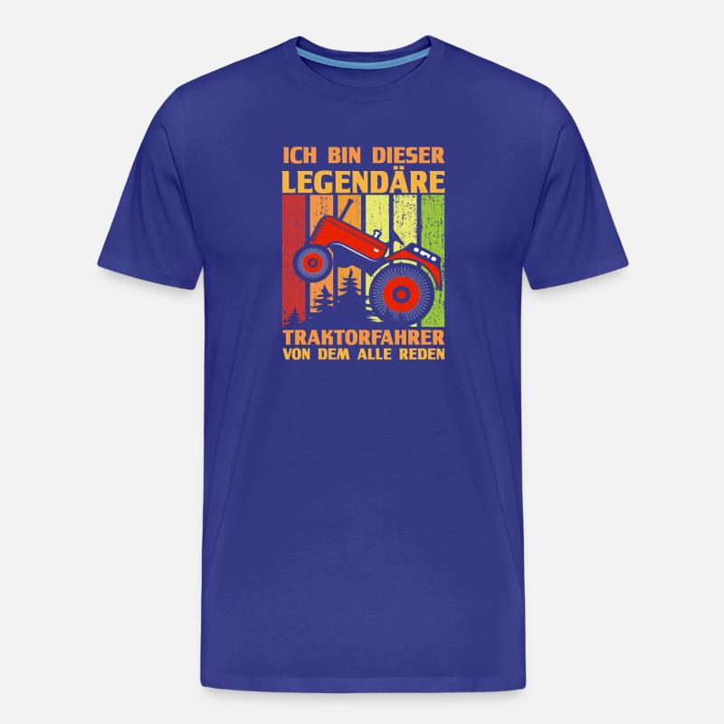 Landwirt Bauernhof Farmer Bauer Traktor - Männer Premium Bio T-Shirt - Königsblau