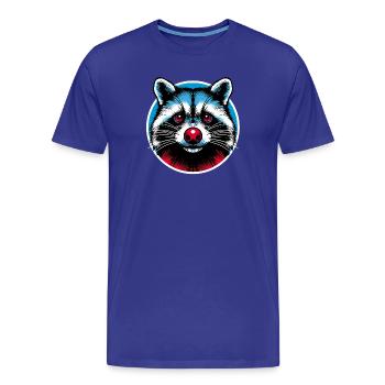 Racoon - I came to stay - Männer Premium Bio T-Shirt - Königsblau - Vorne - Damien (186cm)