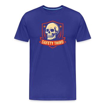 Sécurité Troisième Insigne Crâne Sécurité Troisième - T-shirt bio Premium Homme - bleu roi - Devant - Damien (186cm)