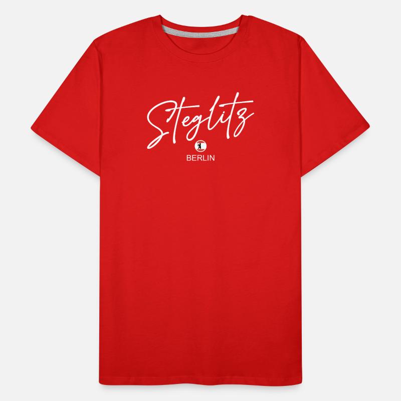 Steglitz - Drapeau de Berlin - Ours de Berlin T-shirt bio Premium Homme