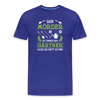 Jardinier Jardinage Jardinage Jardinage Jardinage - T-shirt bio Premium Homme - bleu roi - Devant - Damien (186cm)